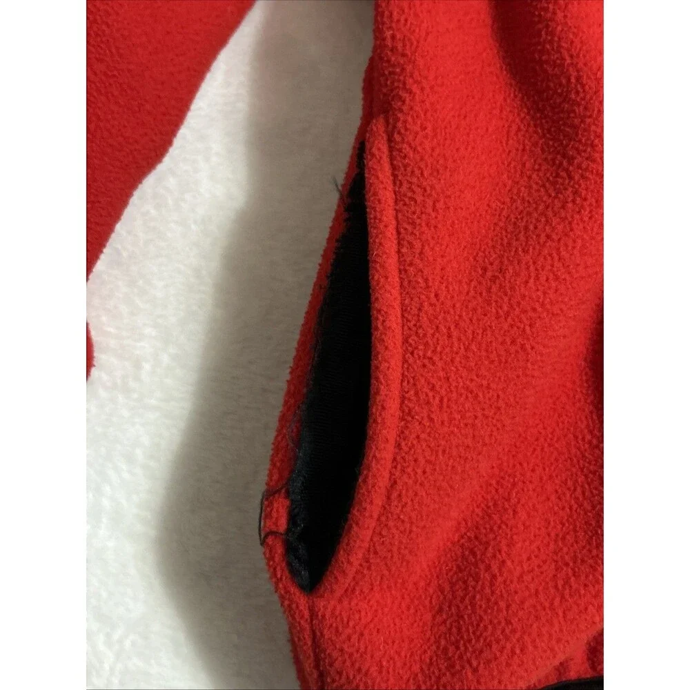 VTG 90's Marlboro Fleece Pullover Sweatshirt  1/4 Snap Red Mens XL WITH FLAW